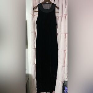 Rimini Black Velvet Evening Dress